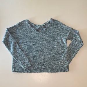 Hollister Blue Cross Neck Sweater GUC Size S